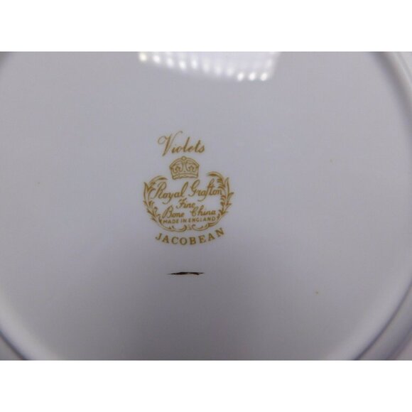 Royal Grafton Jacobean Violets Salad-Lunch Plate 8 1/4" Bone China Floral Design - Picture 10 of 10